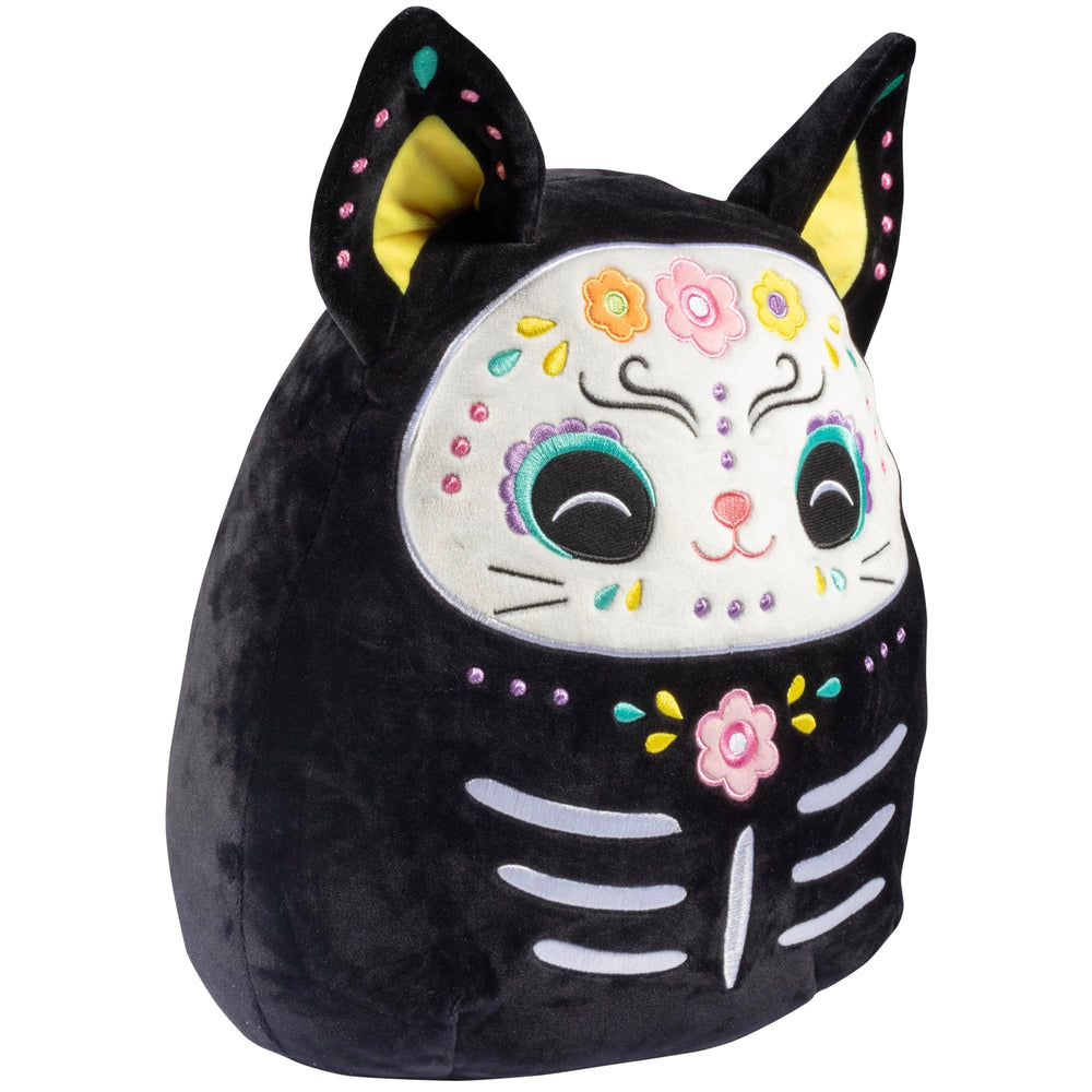 Squishmallows Zelina plush with vibrant sugar skull accents for festive decor.