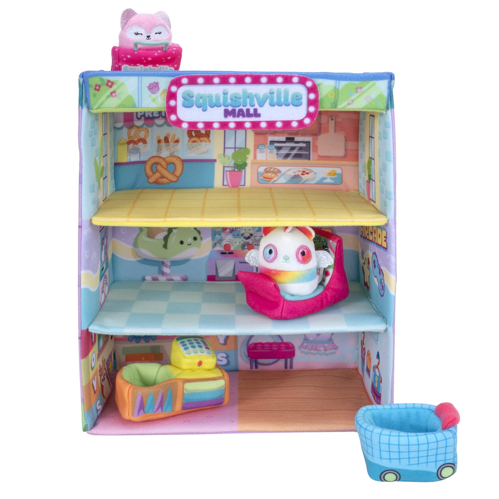 Squishville arcade machine adds arcade fun to the mall playset.