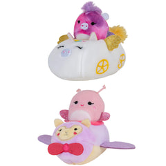 Mini-Squishmallows two-inch set: portable friends ideal for travel hugs.