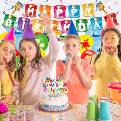 Sratte art party set collection showcases complete decoration kit.