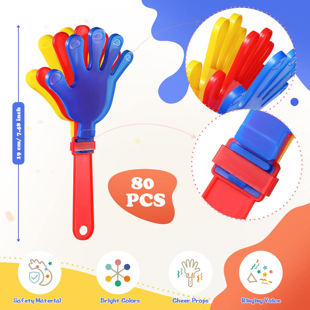 Sratte noisemakers hand clappers safe plastic for lively parties