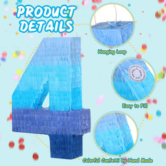 Sratte 4th birthday pinata kit for celebrations and games