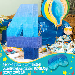 Sratte pinata with corrugated paper construction and gradient exterior