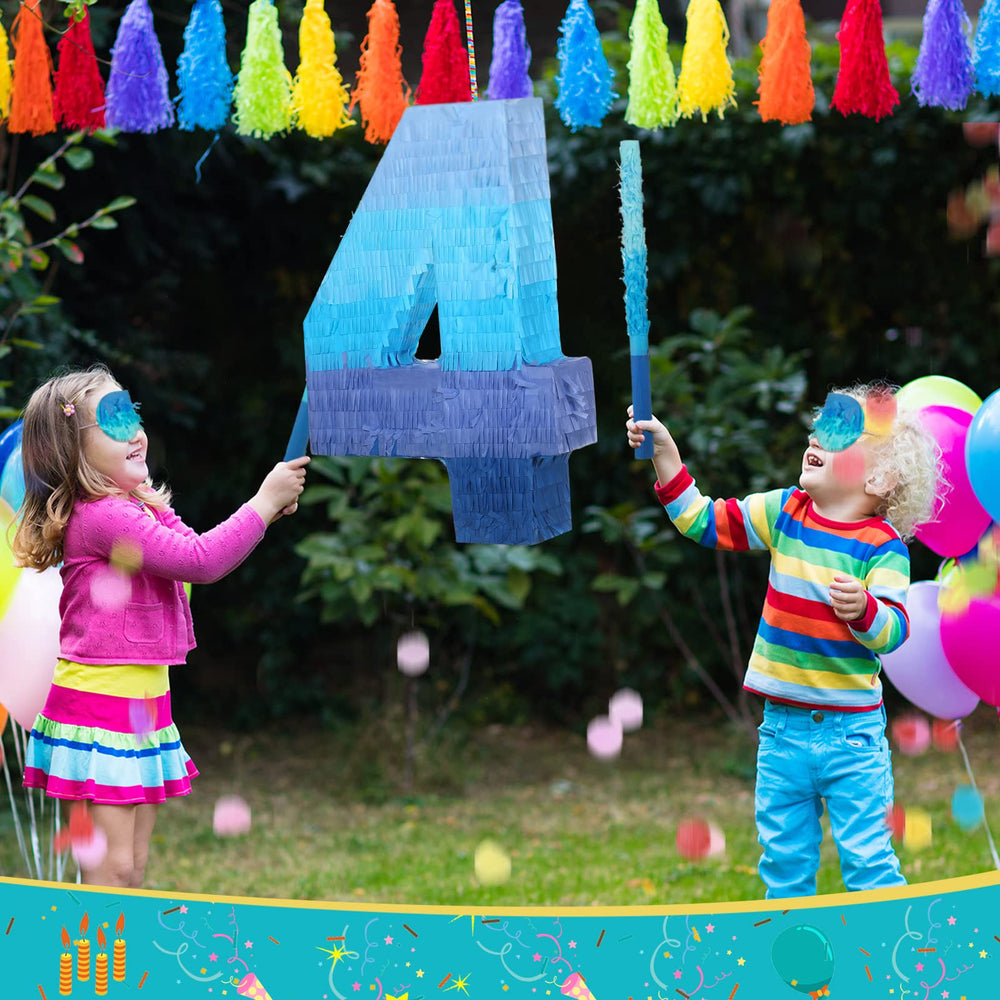 Sratte gradient blue pinata filled with candies and small toys
