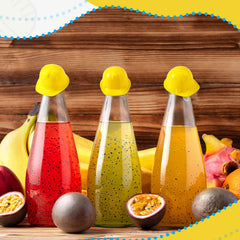 Sratte yellow party hats in a gift-ready 50 pack