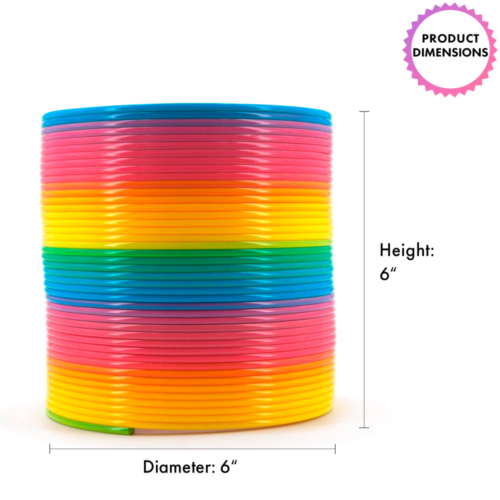 Srenta rainbow slinkie stretched and flipped, showing detangle-friendly design