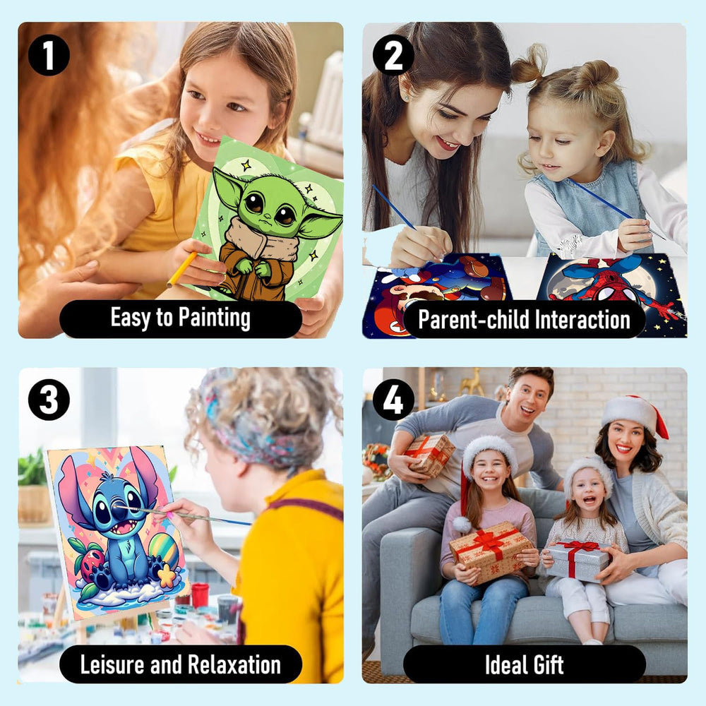 Sretoul cartoon design paint-by-numbers kit for kids