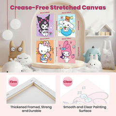 Sretoul wooden easel supports kids' artwork during painting sessions