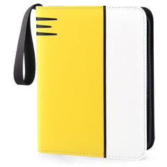 SRISE Binder 4-pocket front view showing compact portable card album in yellow