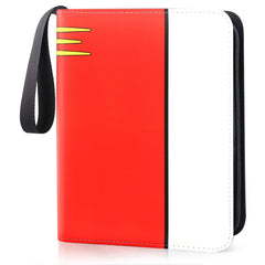 SRISE Card Binder 4-Pocket front view with durable PU leather and secure zipper.