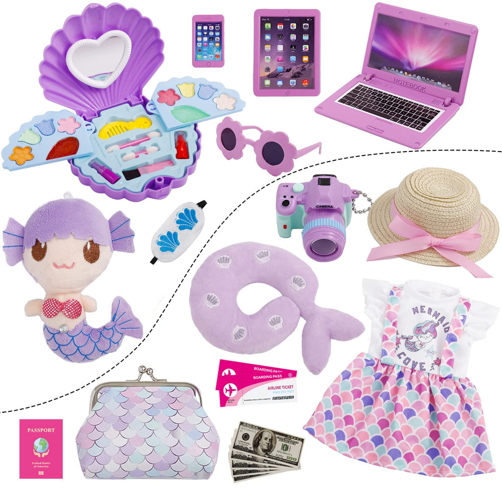 Srua Don 18-inch doll clothes travel gear set for stylish adventures