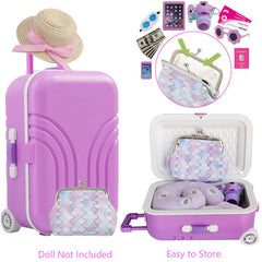 Srua Don doll sunglasses and travel accessories for sunny pretend trips