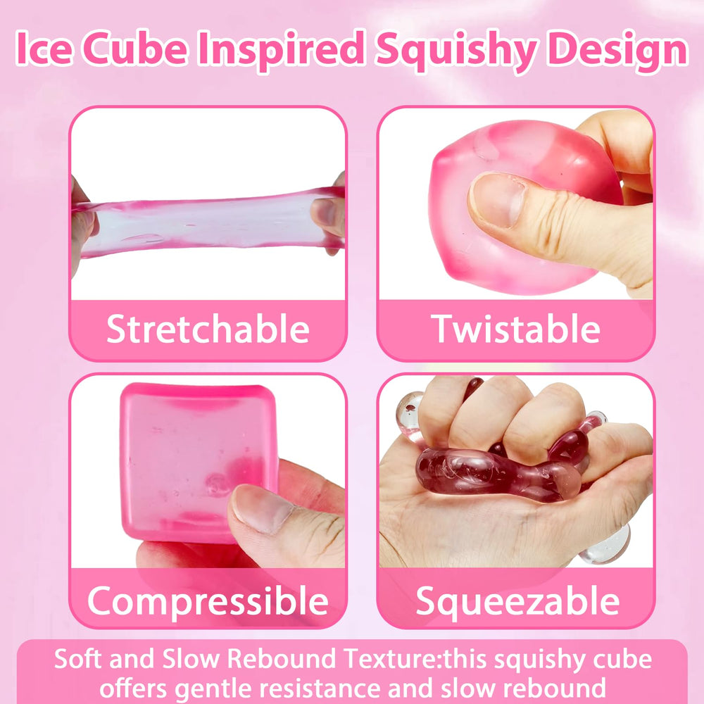 Ssqauvig Ice Cube Stress Ball blue showcases squish texture for quick relief