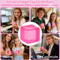 Ssqauvig Ice Cube Stress Ball purple demonstrates satisfying resistance during slow squeezes