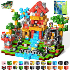 SSAWER 100pcs magnetic blocks collection encourages creative play and early STEM skills