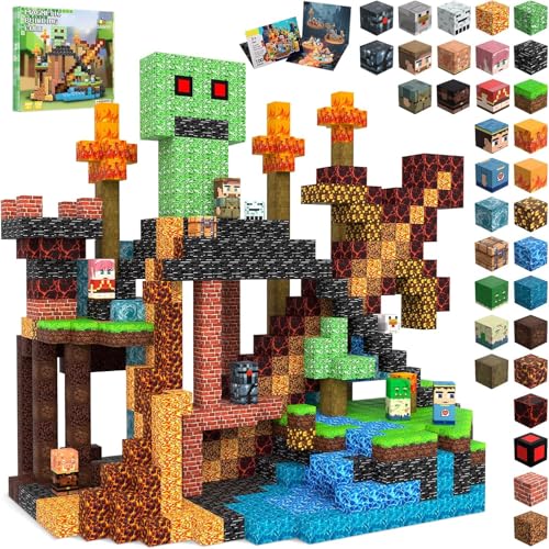 SSAWER magnetic blocks for kids, 100 pieces for creative STEM exploration.