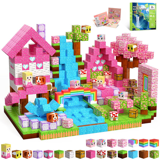 SSAWER magnetic blocks 100-piece set for creative building and STEM play.