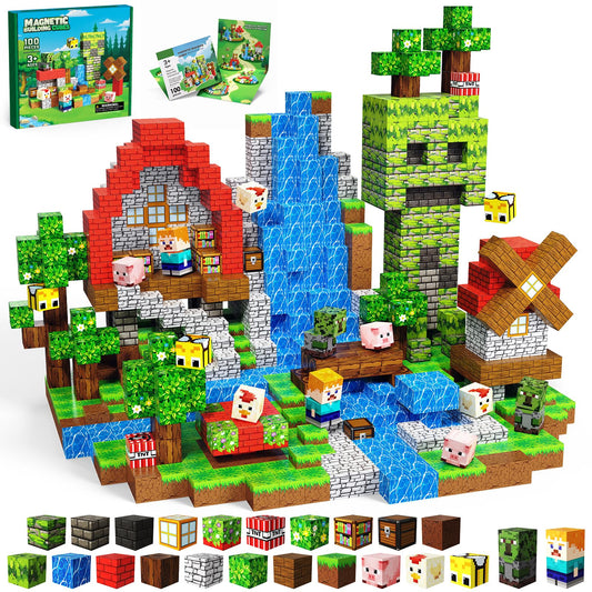 SSAWER magnetic blocks 100pcs set enabling creative STEM play.