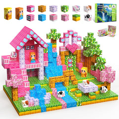 SSAWER magnetic blocks 48 pcs—colorful cubes for open-ended play and STEM exploration