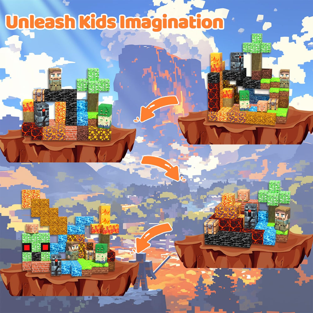 SSAWER magnetic blocks for kids ages 3 to 8 promote hands-on learning.
