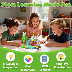 Parent and child enjoy collaborative play with SSAWER magnetic blocks