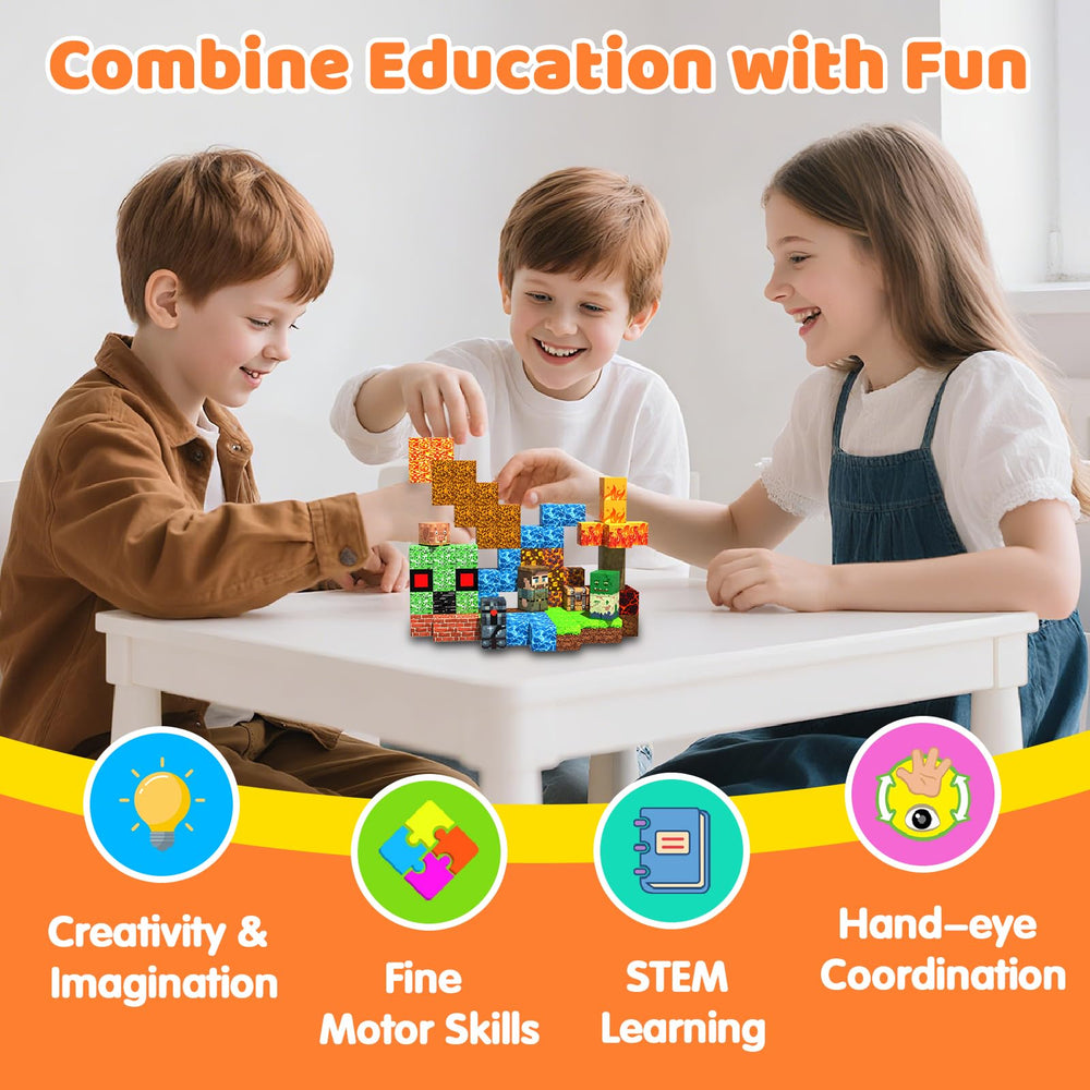 SSAWER magnetic blocks encourage open-ended play and family bonding.