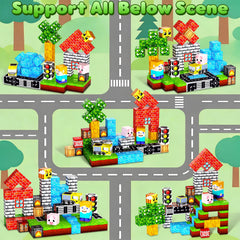 SSAWER magnetic blocks storybook included guides budding builders with fun patterns
