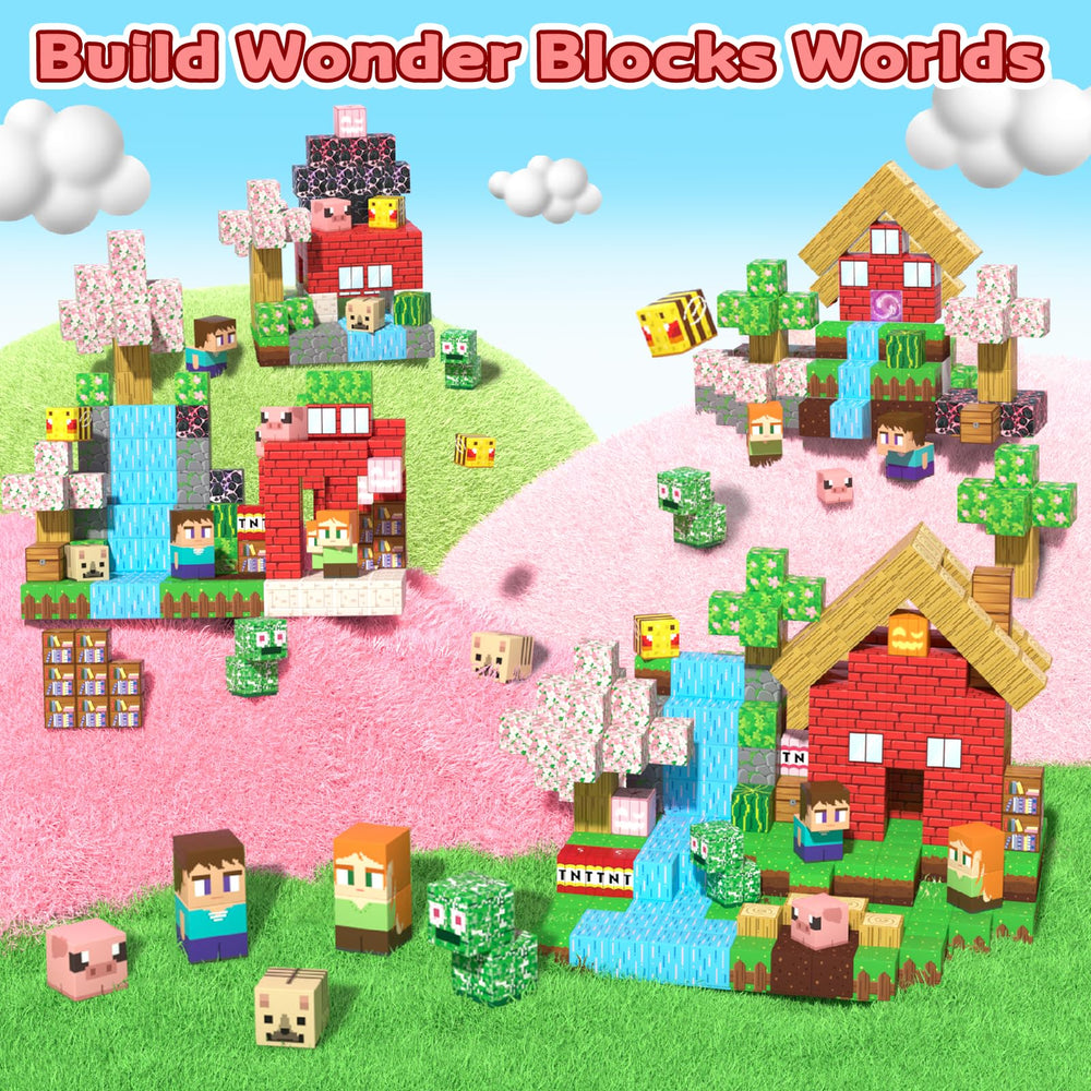 SSAWER Sakura Forest blocks come with storybook guides to spark guided and free construction.