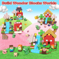 SSAWER Sakura Forest blocks come with storybook guides to spark guided and free construction.
