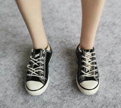 SSbeauty M 1:6 scale black shoes detailed sole close-up.