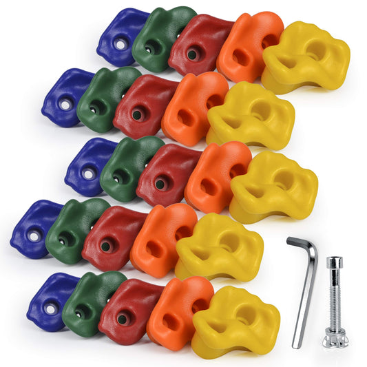 SSBRIGHT rock hold yellow, ideal for family climbing walls with secure grip.