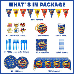 SSJAPYQV birthday tablecloth creates a cohesive party setup