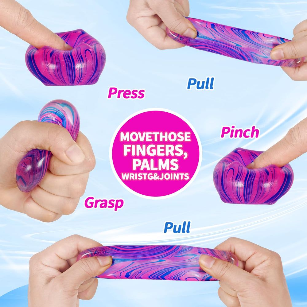Ssqauvig orange ice cube helps ease restlessness with gentle squeezes.