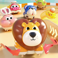 STACTCUTE Easter pig car delivers durable, tumble-resistant play.