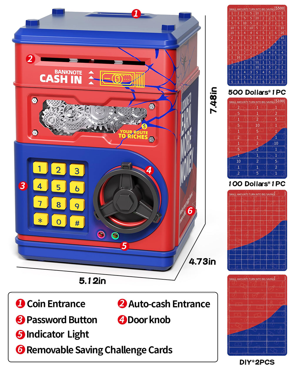 STACTCUTE piggy bank designed for children, safe and sturdy for daily use.