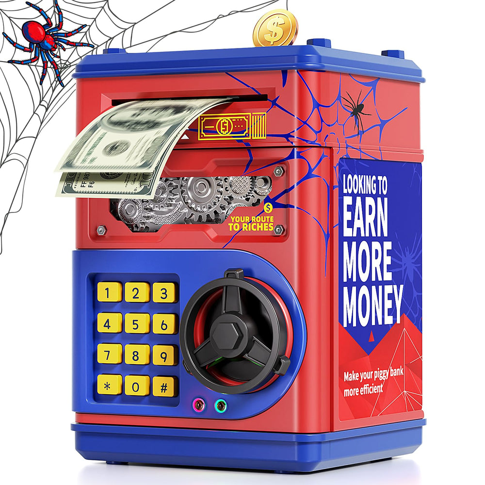 STACTCUTE piggy bank with gear design, durable and kid-friendly for savings.