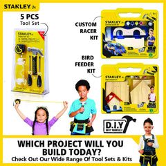 STANLEY Jr. mixed tools and belt setup ready for playtime.