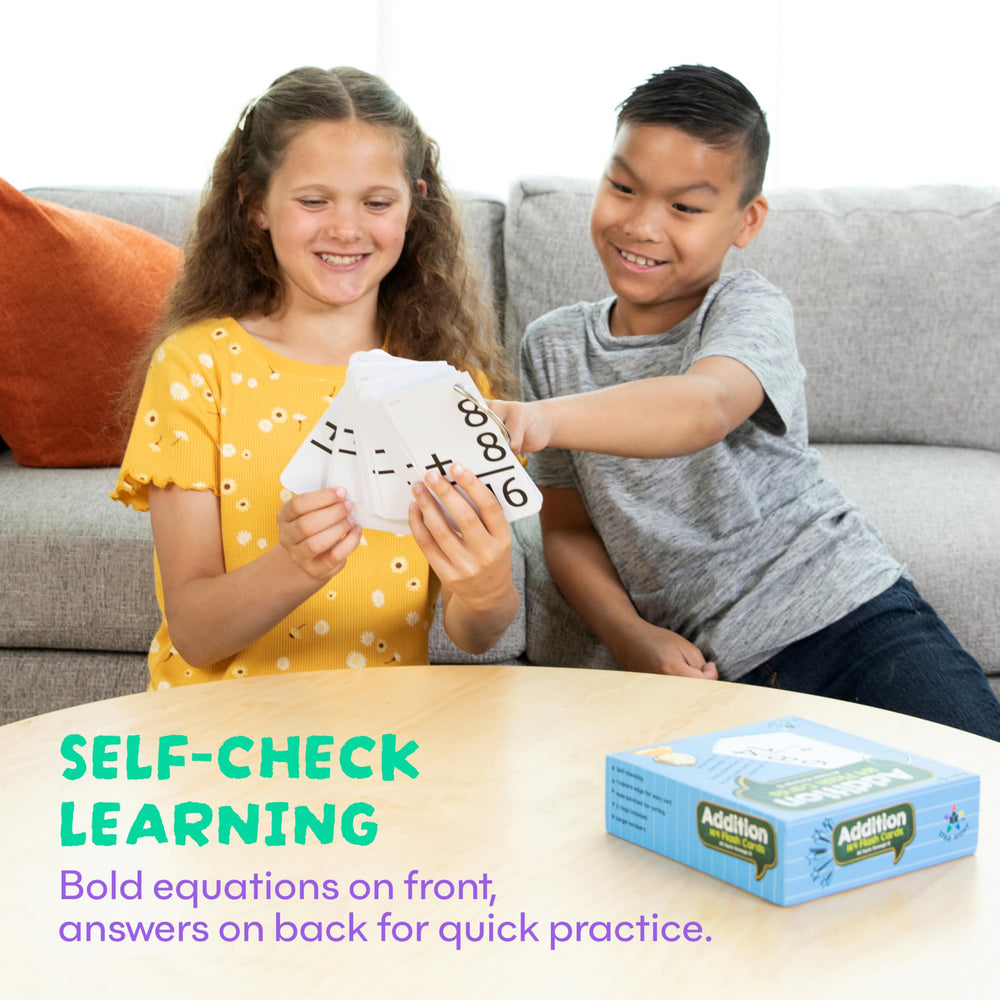 Star Right Addition Flash Cards large print numbers for easy recognition