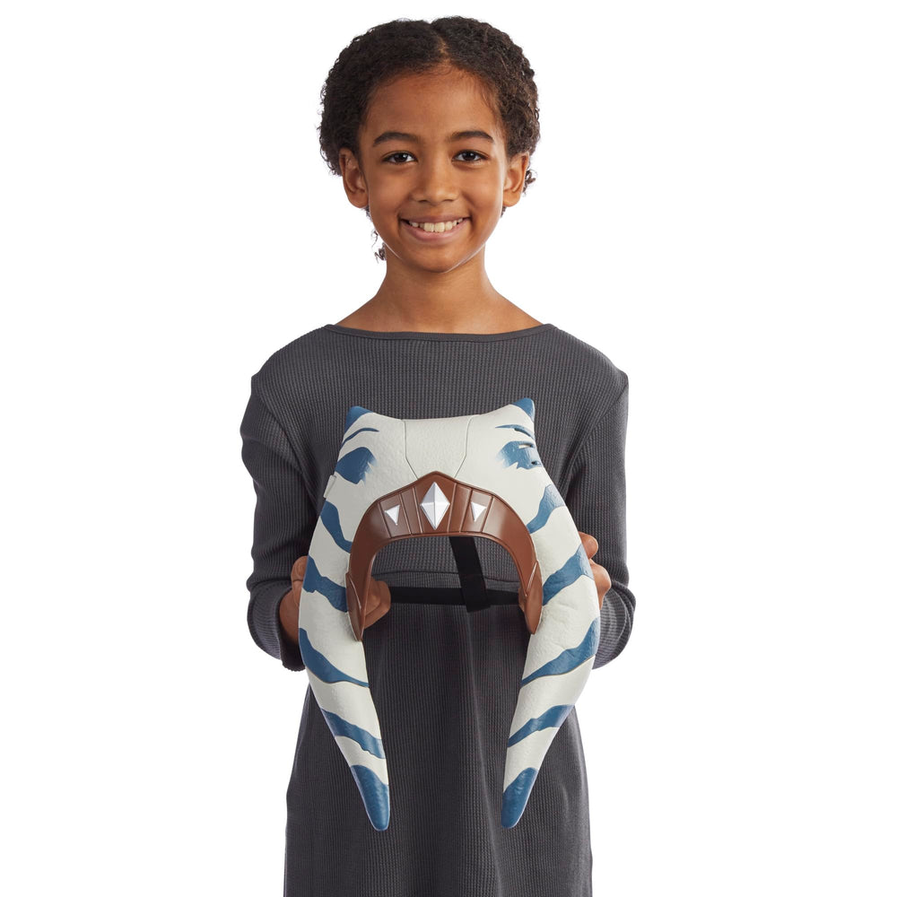Star Wars Ahsoka Tano mask adjustable strap closeup for a secure fit