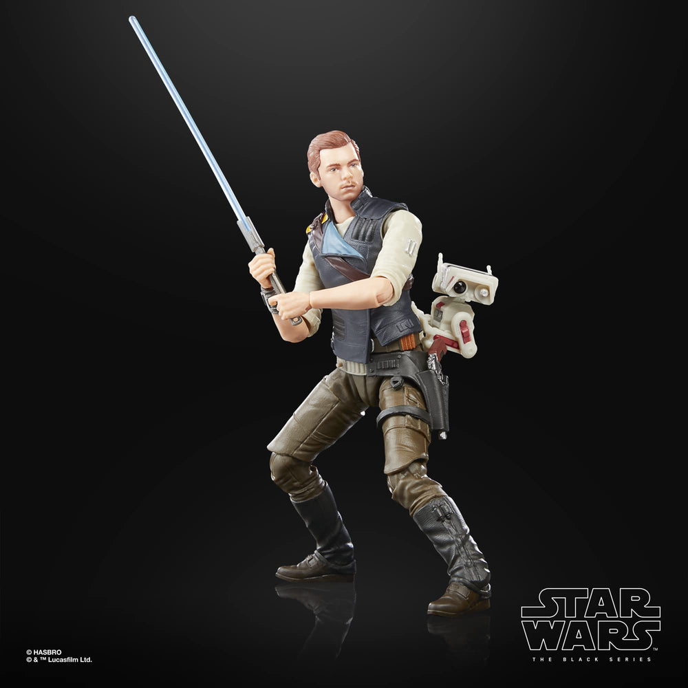 Poseable Cal Kestis figure with flexible joints for action poses.