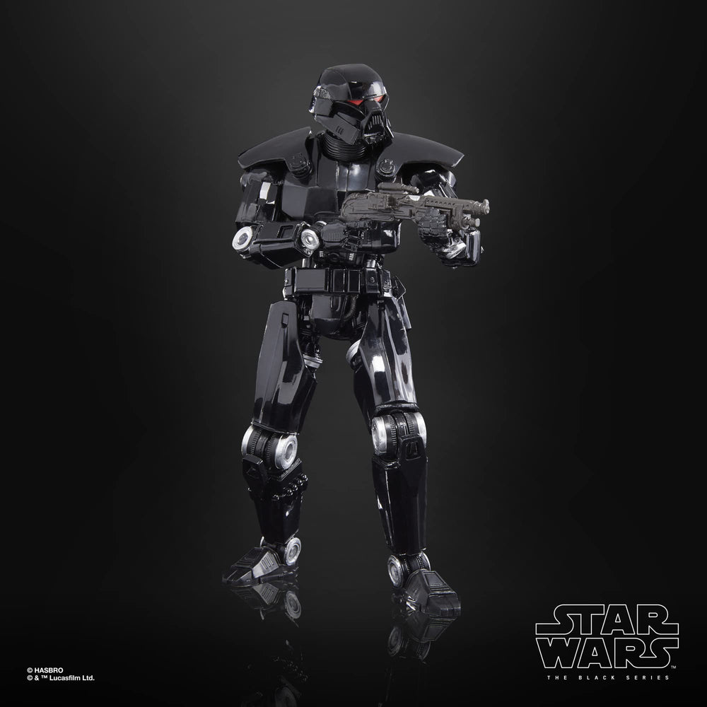 STAR WARS Black Series Dark Trooper detail showcases premium deco.