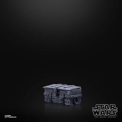 STAR WARS The Black Series figure displayed on shelf for collection display.