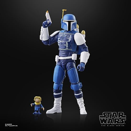 STAR WARS Mandalorian Scout Holiday Edition hero pose on a display stand.