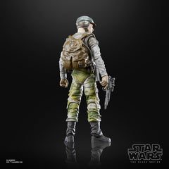 STAR WARS The Black Series Rebel Trooper Endor scale and deco for shelf display.