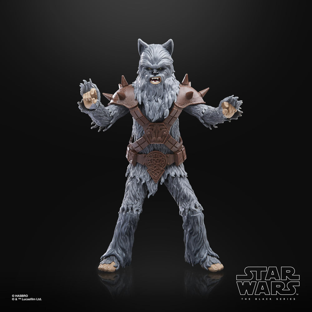 STAR WARS The Black Series Wookiee Halloween Edition posed on shelf for seasonal display.
