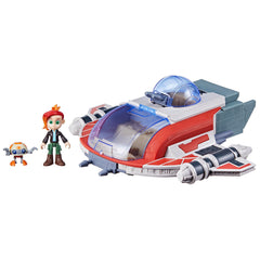 Star Wars Crimson Firehawk cockpit open for easy figure seating and imaginative flight adventures.