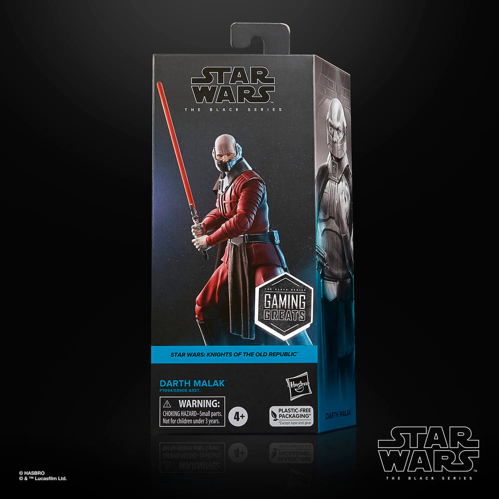 STAR WARS Darth Malak lightsaber accessory included for authentic battle poses.
