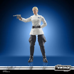 Star Wars Dedra Meero figure on a stand for stable posing.