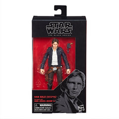 STAR WARS E5 Bl Han Solo Action Figure packaging view, ideal for gift-giving and display.