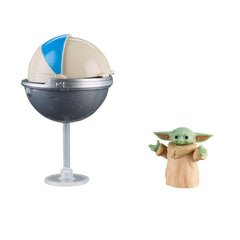STAR WARS Grogu 1-inch figure with hover pram for desk display.